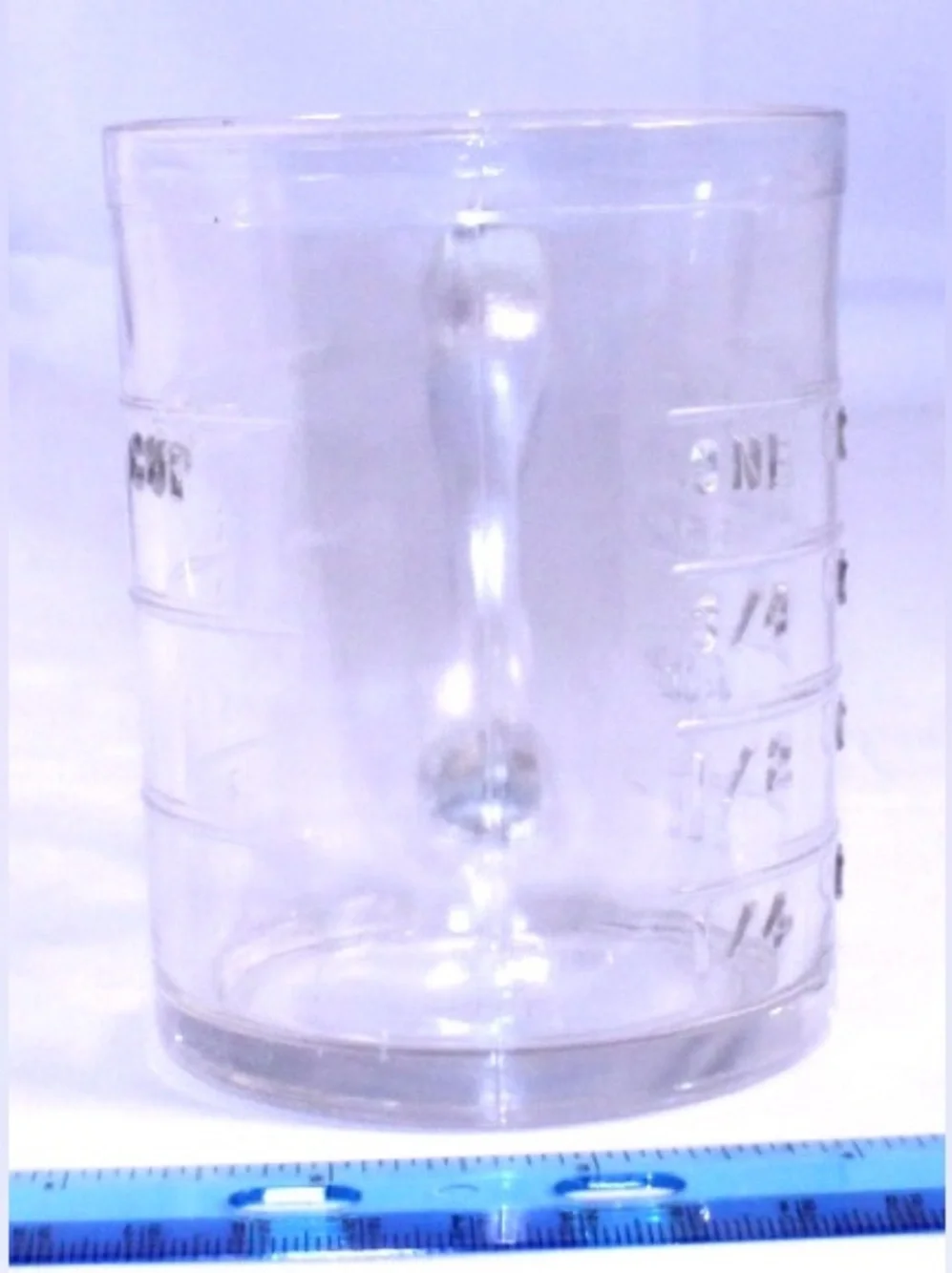 Antique Anchor Hocking Glass Measuring Mug with Handle - Transparent ONE CUP